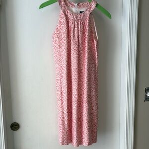 Vineyard Vines Pink and White Midi Dress